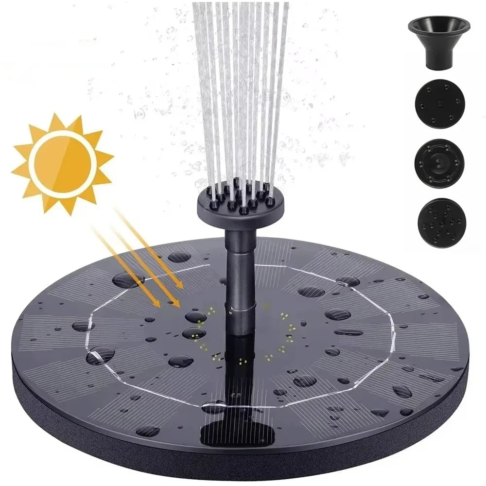Solar Fountain Pump Floating Solar Panel Bird Baths Water Fountain  Outdoor Water Pool Pond Decor